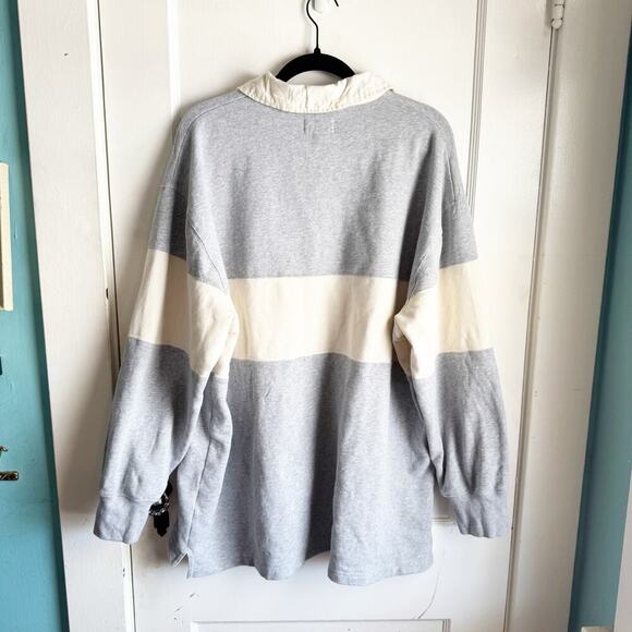 American Eagle AE Fleece Oversized Collared Los Angeles SPELLOUT Sweatshirt L - Picture 11 of 11